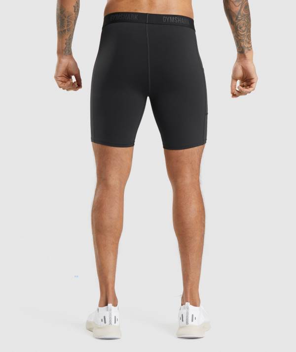 Panske Šortky Gymshark Steve Cook Baselayer Čierne | KM1275306
